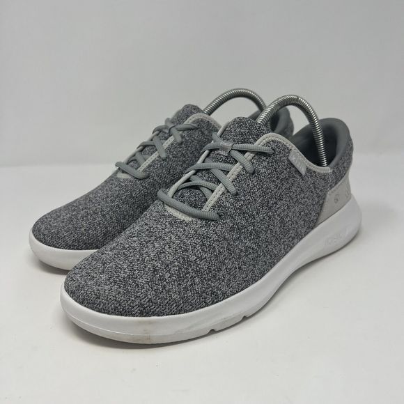 Kizik Men 9 Wide Madrid Eco Knit Running Sneaker Shoes Slip On Heather Gray